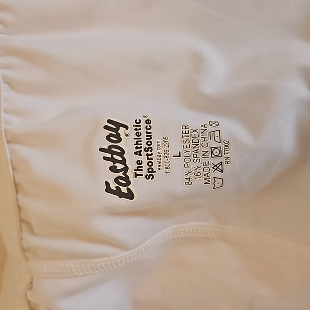 Eastbay White Athletic Shorts L EVAPOR Tech Drawstring Gym Sport NWT - Picture 10 of 17
